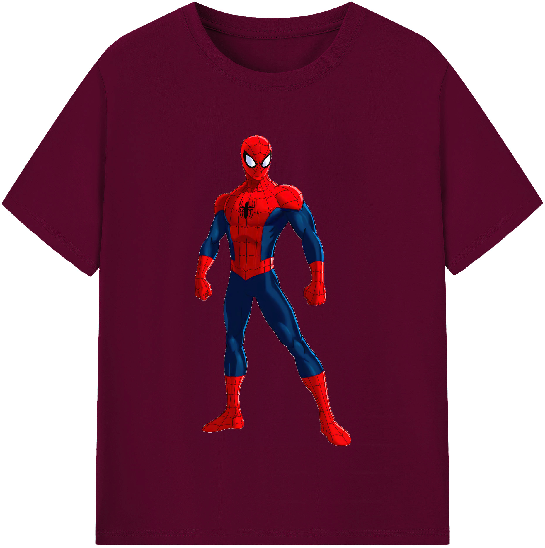 （画像用） Spider Man スパイダーマン レディースカジュアルプリントTシャツ（綿100％）